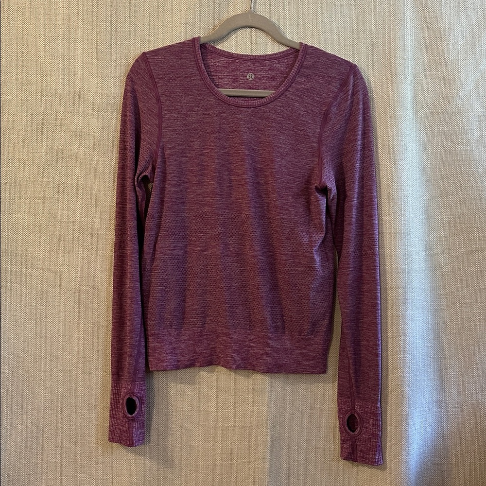 Lululemon Purple / Mauve Long Sleeve Workout Tee